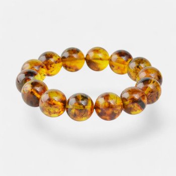 Amber Stretch Bracelet for Comfort - Birthday gift for her-Amber bracelets-Home