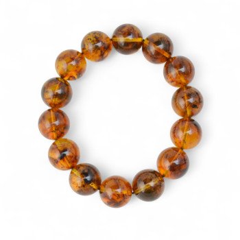 Amber Stretch Bracelet for Comfort - Birthday gift for her-Amber bracelets-Home
