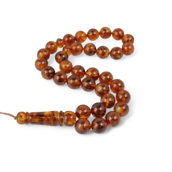 Pressed Amber Rosary for Deep Spiritual Connection-Islamic Prayer rosary-Amber rosaries