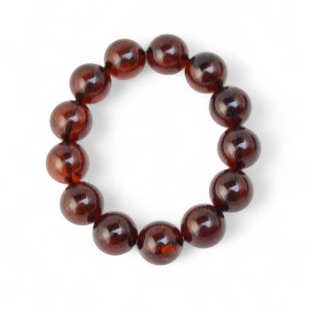 Luxurious Modified Amber Bracelet 15 mm round beads-Amber bracelets-Home