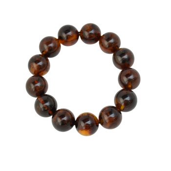 Modified Amber Bracelet - 15mm amber jewelry gift-Amber bracelets-Home