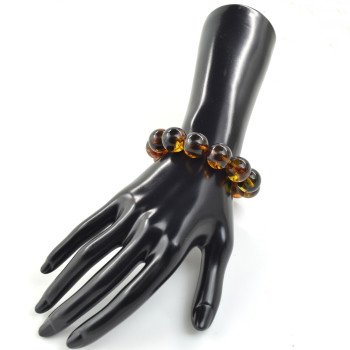 Modified Amber Bracelet - 15mm amber jewelry gift-Amber bracelets-Home