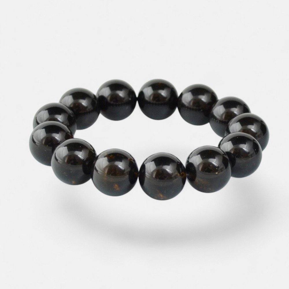 Amber Bracelet - Cherry black amber jewelry gift-Amber bracelets-Home