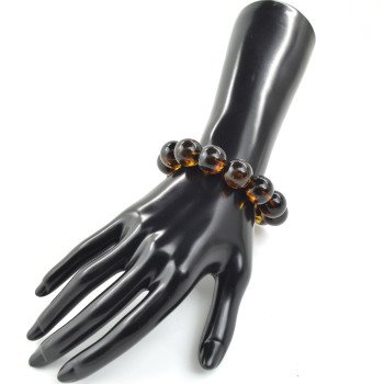 Modified Amber Bracelet - Jewelry Gift idea 15 mm-Amber bracelets-Home