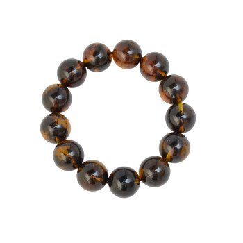 Modified Amber Bracelet - Jewelry Gift idea 15 mm-Amber bracelets-Home