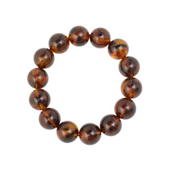 Modified Amber Bracelet for Birthday gift 16 mm beads-Amber bracelets-Home