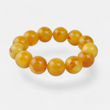 Modified Amber Bracelet for Her Birthday Gift 15 mm-Amber bracelets-Home