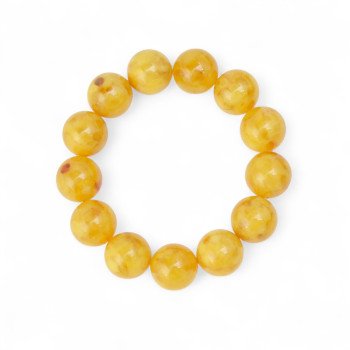 Modified Amber Bracelet for Relaxation 15mm round beads-Amber bracelets-Home