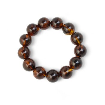 Modified Amber Bracelet - 15mm round beads - Gift idea-Amber bracelets-Home