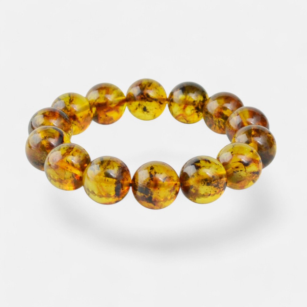 Modified Amber Crystal Beaded Bracelet Gift idea-Amber bracelets-Home