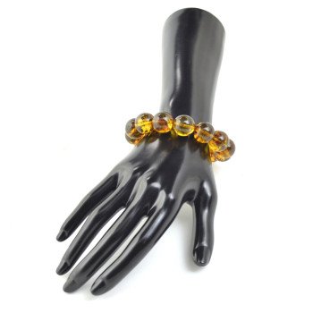 Modified Amber Crystal Beaded Bracelet Gift idea-Amber bracelets-Home