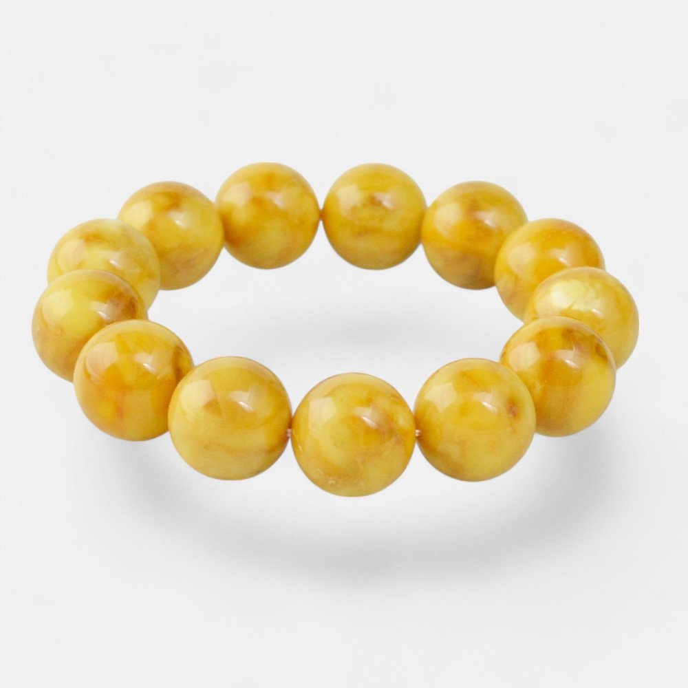 Pressed Baltic Amber Bracelet Unique Anniversary Gift for Her-Amber bracelets-Home