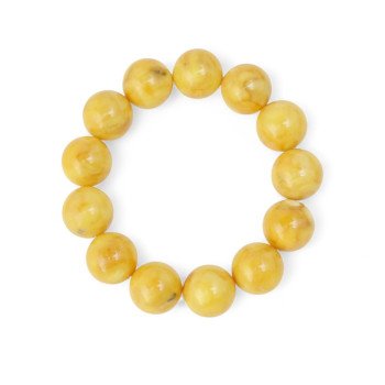 Nature-Inspired Pressed Amber Bracelet 15mm-Amber bracelets-Home