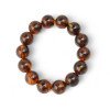 Pressed 15mm gemstone amber bracelet gift for him-Amber bracelets-Home