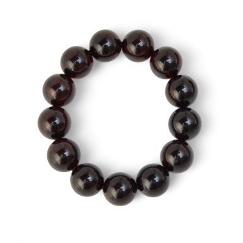 Birthday husband gift - Pressed amber bracelet 15 mm-Amber bracelets-Home