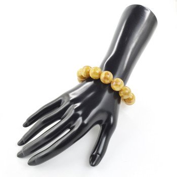 Gemstone Beads Modified Baltic Amber Bracelet-Amber bracelets-Home