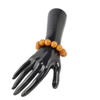 Pressed Amber Bracelet with Organic Charm-Amber bracelets-Home