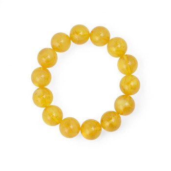 14mm Amber Beauty: Dazzling Pressed Bracelet-Amber bracelets-Home