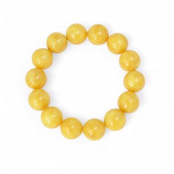 14mm Pressed Amber Bracelet – A Meaningful Birthday-Amber bracelets-Home