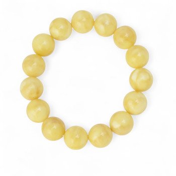 14mm Pressed Amber Bracelet – Celebrate Her Birthday-Amber bracelets-Home