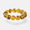14mm Round amber bracelet with pressed beads-Amber bracelets-Home
