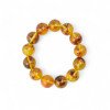 14mm Round amber bracelet with pressed beads-Amber bracelets-Home