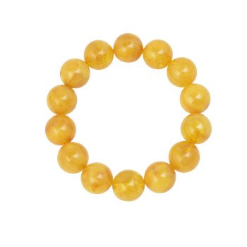 Modified Amber Bracelet - 14mm amber beads-Amber bracelets-Home
