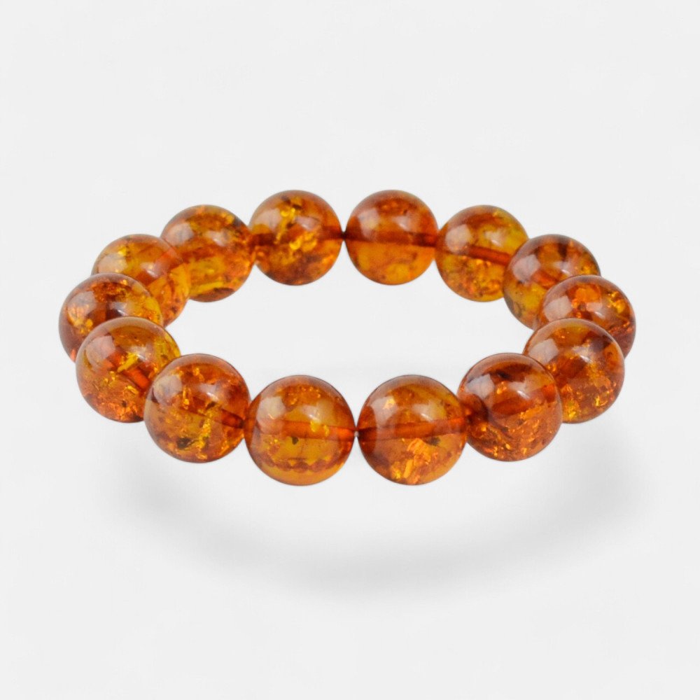 Modified Amber Bracelet - Celebrate Birthdays in Style 14mm-Amber bracelets-Home