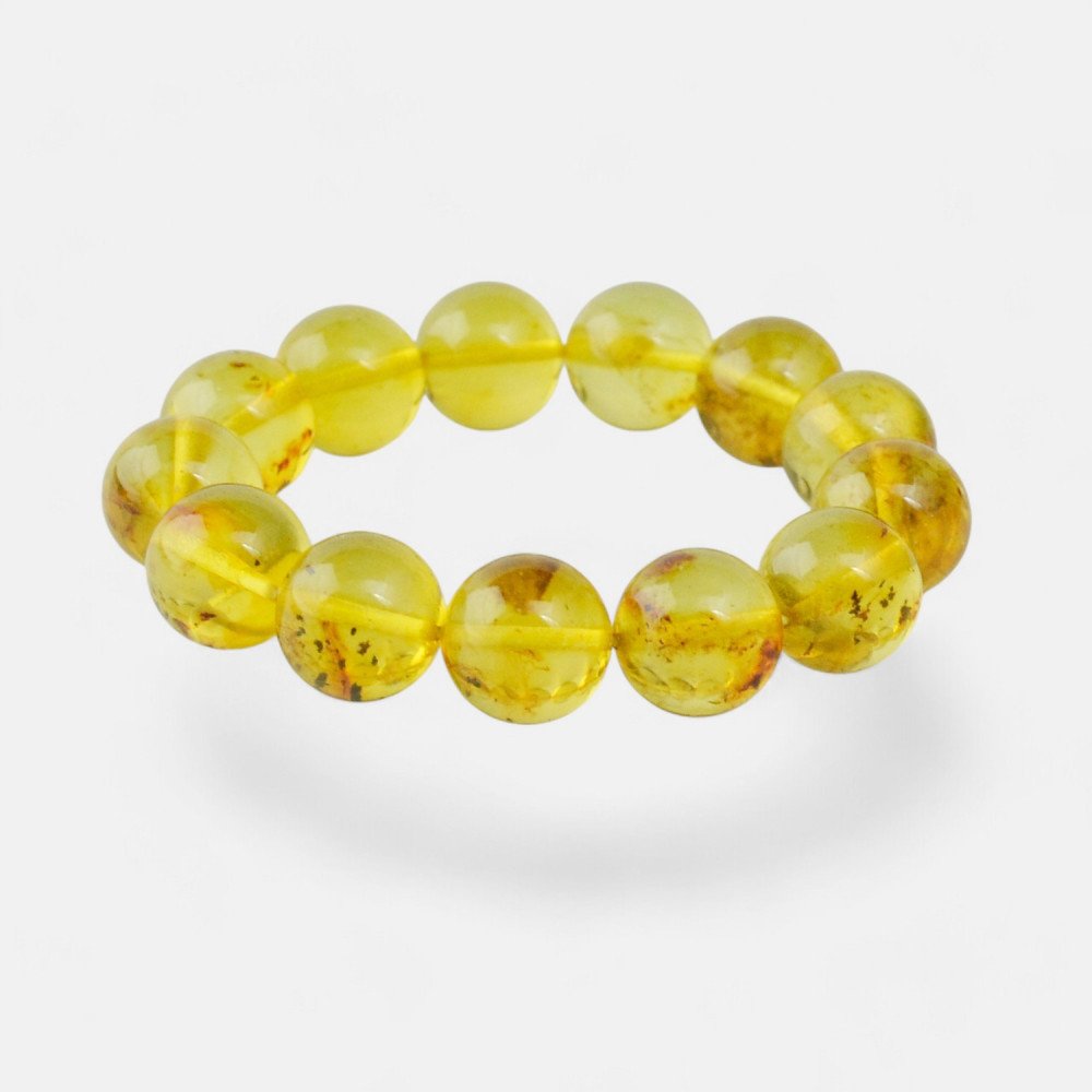 Pressed Amber Bracelet for Chakra Healing-Amber bracelets-Home