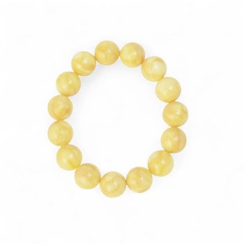 Pressed Amber Bracelet – matt 14mm Bracelet Birthday Gift-Amber bracelets-Home