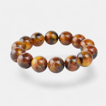 Pressed amber bracelet Celebrate Her Special Day-Amber bracelets-Home