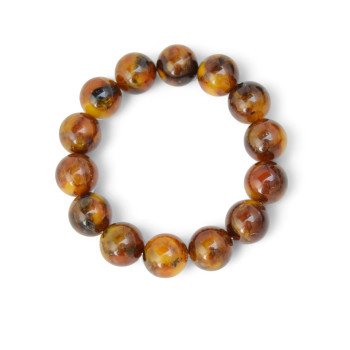 Pressed amber bracelet Celebrate Her Special Day-Amber bracelets-Home