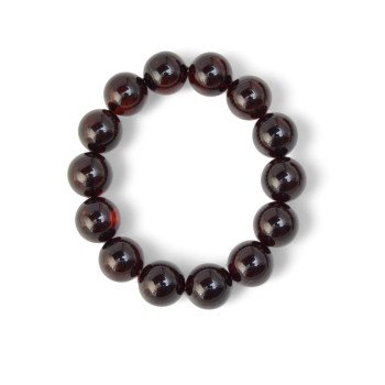 13mm pressed amber bracelet - jewelry gift idea-Amber bracelets-Home