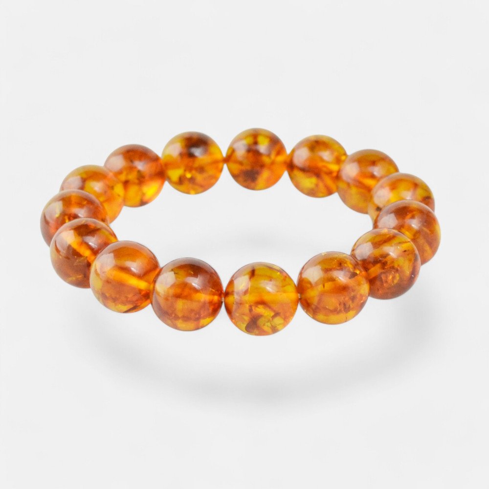 Captivating Pressed Amber Bracelet – Unique Beads-Amber bracelets-Home
