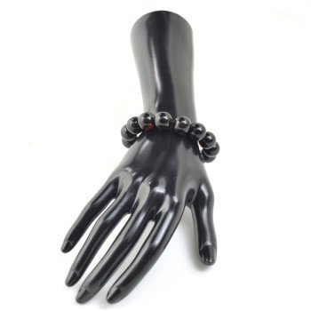 Elegant Modified Amber Bracelet 13 mm gemstone beads-Amber bracelets-Home