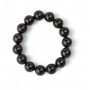 Elegant Modified Amber Bracelet 13 mm gemstone beads-Amber bracelets-Home