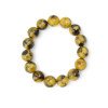 Green matt amber bracelet with pressed amber 13mm-Amber bracelets-Home