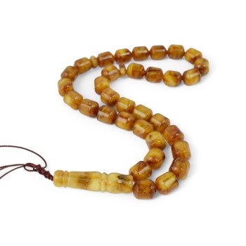 Pressed amber rosary Islamic beads for dhikr-Islamic Prayer rosary-Amber rosaries