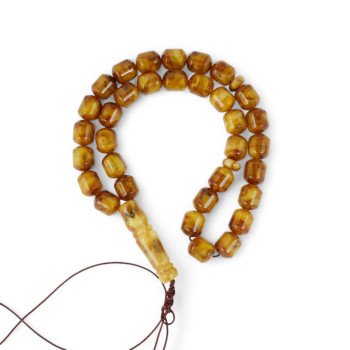 Pressed amber rosary Islamic beads for dhikr-Islamic Prayer rosary-Amber rosaries