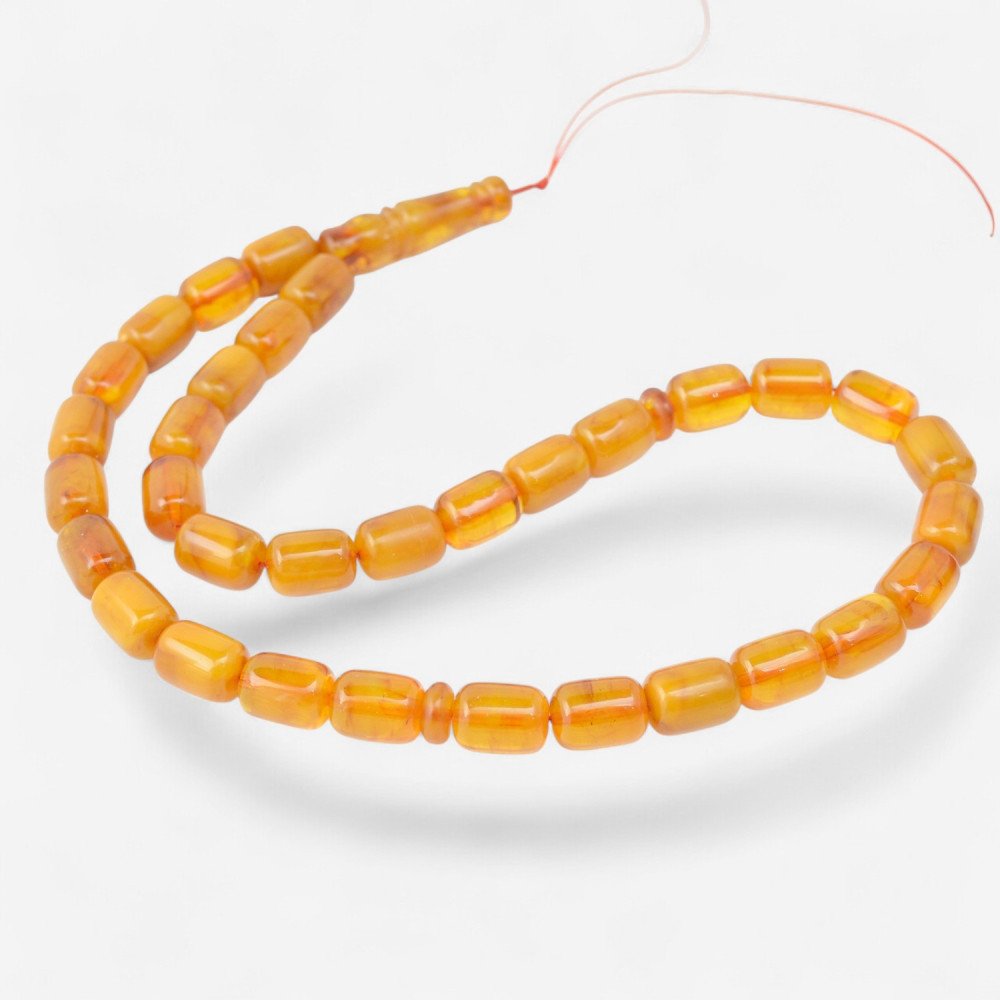 Pressed amber beads - Rosaries-Islamic Prayer rosary-Amber rosaries