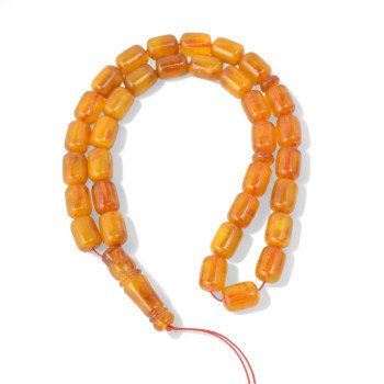 Pressed amber beads - Rosaries-Islamic Prayer rosary-Amber rosaries