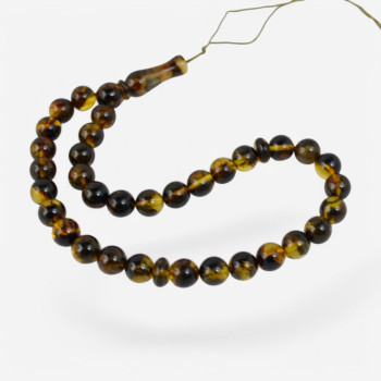 Green modified amber rosary - Spiritual Journey-Islamic Prayer rosary-Amber rosaries