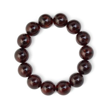 Modified Baltic amber bracelet Anniversary gift 13mm-Amber bracelets-Home