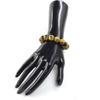 Modified Baltic amber bracelet for Her 13 mm-Amber bracelets-Home