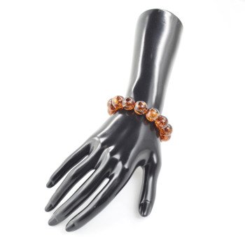 Modified Baltic amber bracelet round beads - Christmas gift-Amber bracelets-Home