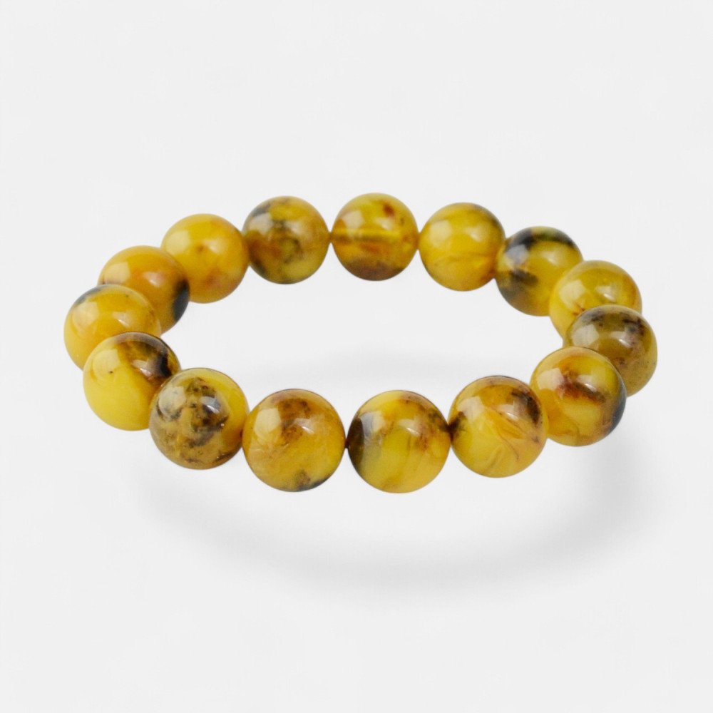 Modified Golden Amber Stone Bracelet-Amber bracelets-Home