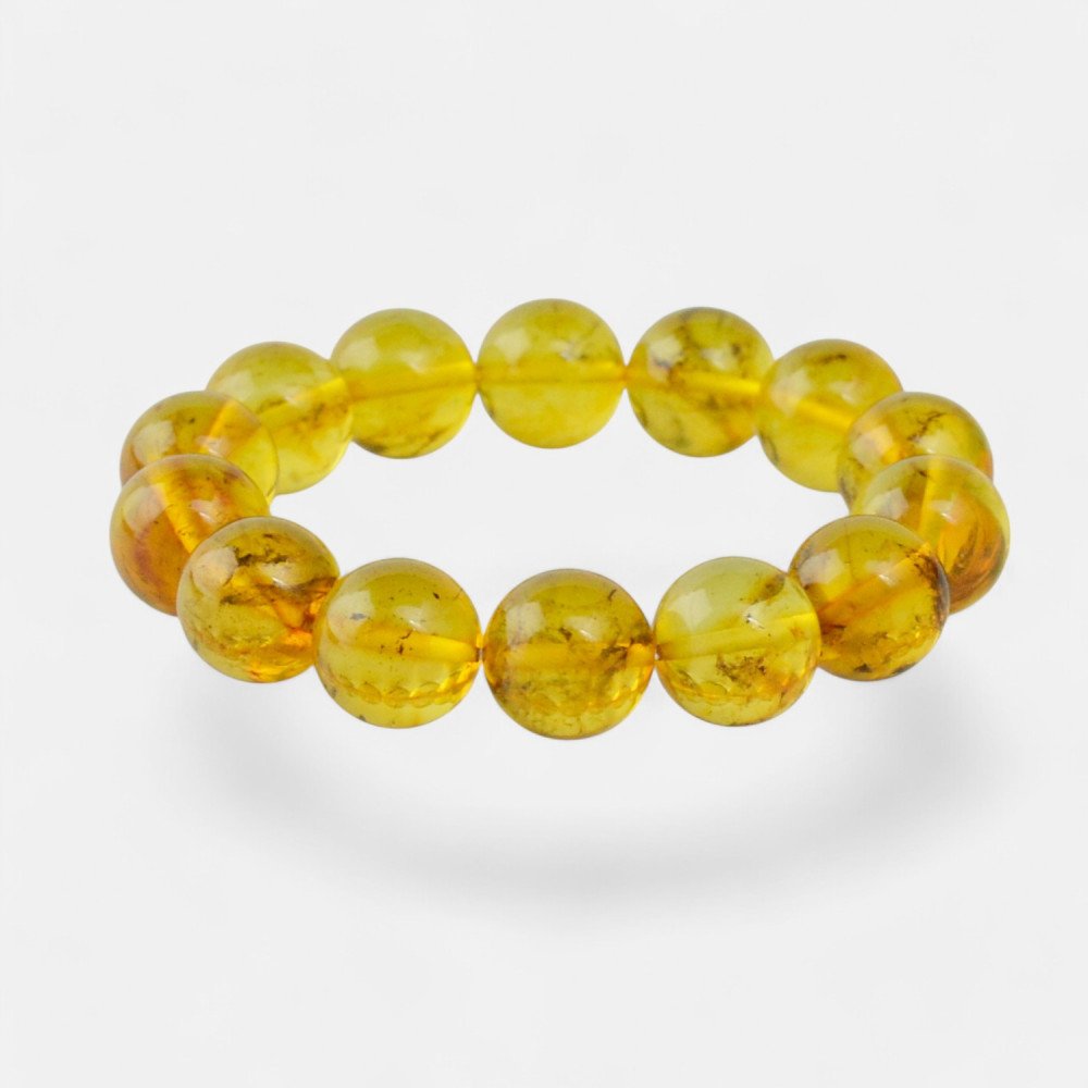 Opulent Pressed Baltic Amber Bracelet-Amber bracelets-Home
