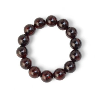 Pressed amber bracelet 13 mm beads Gift for Her-Amber bracelets-Home