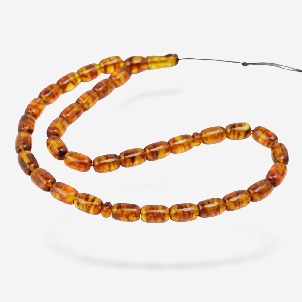 Pressed Amber Islamic Rosary Misbaha Gift for Muslim Worship-Islamic Prayer rosary-Amber rosaries