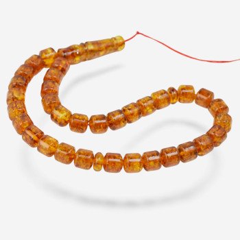 Pressed Amber Islamic Rosary Misbaha Gift for Muslim Rituals-Islamic Prayer rosary-Amber rosaries